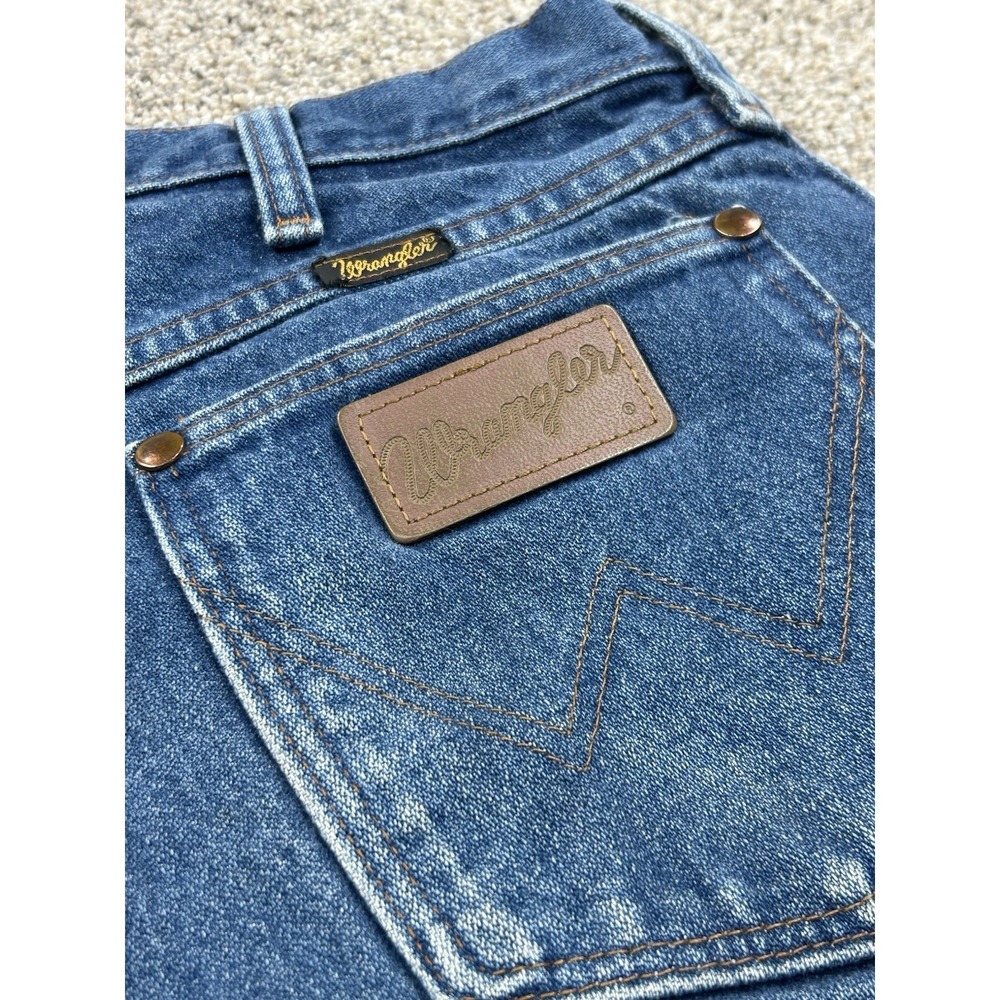 Wrangler Mens Cowboy Cut Classic Straight Jeans Blue Medium Wash Denim 36x30